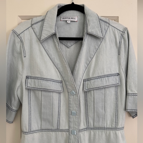 Hunter Bell Light Blue Denim Dress - Picture 2 of 2